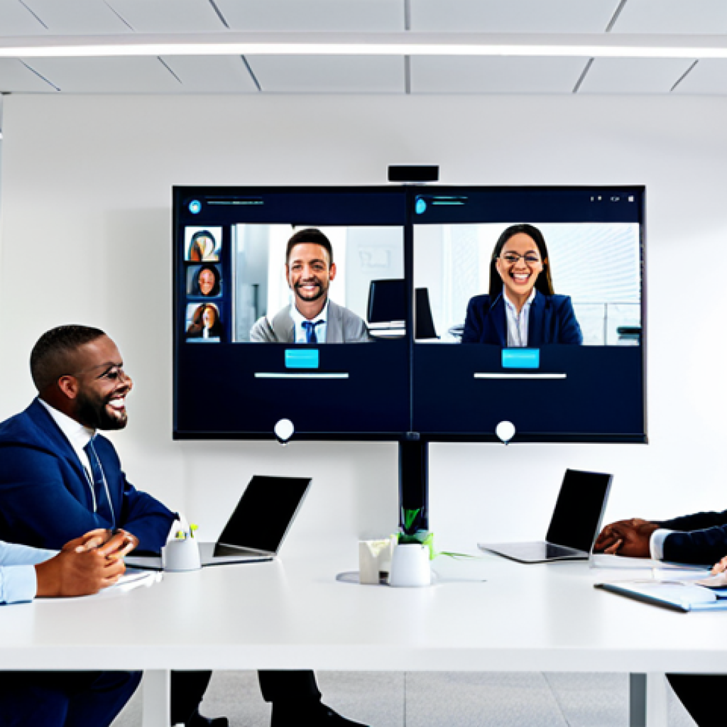 Virtual Team Meeting**

"A diverse team of professionals participating in a video conference call, fully clothed, in a modern, brightly lit office setting. Some team members are smiling and engaged, while others are presenting data on shared screens. The overall atmosphere is collaborative and productive. safe for work, appropriate content, professional attire, perfect anatomy, natural proportions, high quality, family-friendly."

**