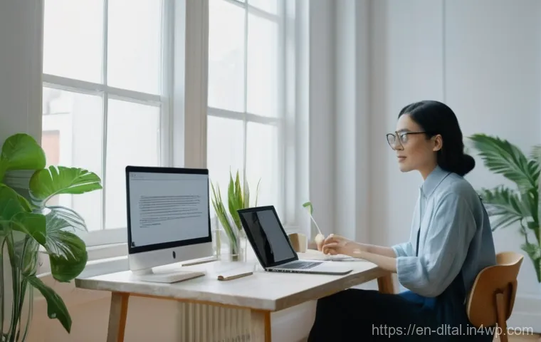 효과적인 생산성 도구를 찾는 방법 - **Prompt: "A professional individual (30s, gender-neutral) seated at a modern, clean desk in a well-...