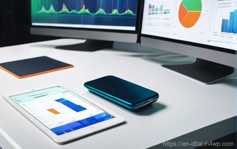 디지털 도구를 활용한 고객 피드백 수집 방법 - **Prompt:** A diverse group of professionals, casually yet smartly dressed, gathered around a large,...