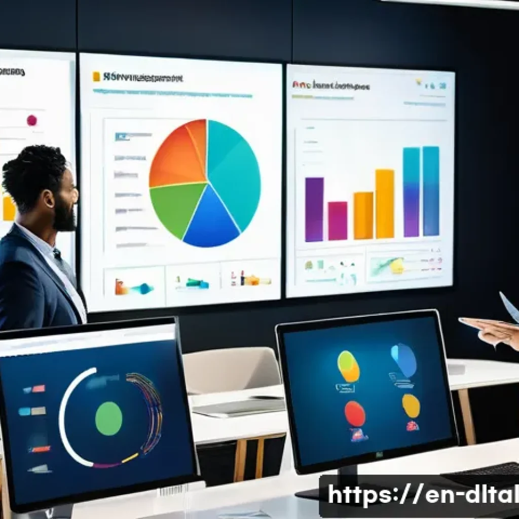 업무 최적화를 위한 생산성 도구 평가 기준 - **Prompt:** A diverse team of professionals, including men and women of various ages, is depicted in...